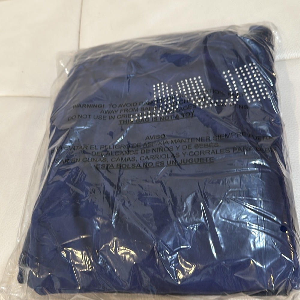 NWT JUICY COUTURE Velour Fitted Top And Wide Leg Pants Lounge Set in Royal Navy - Picture 6 of 6